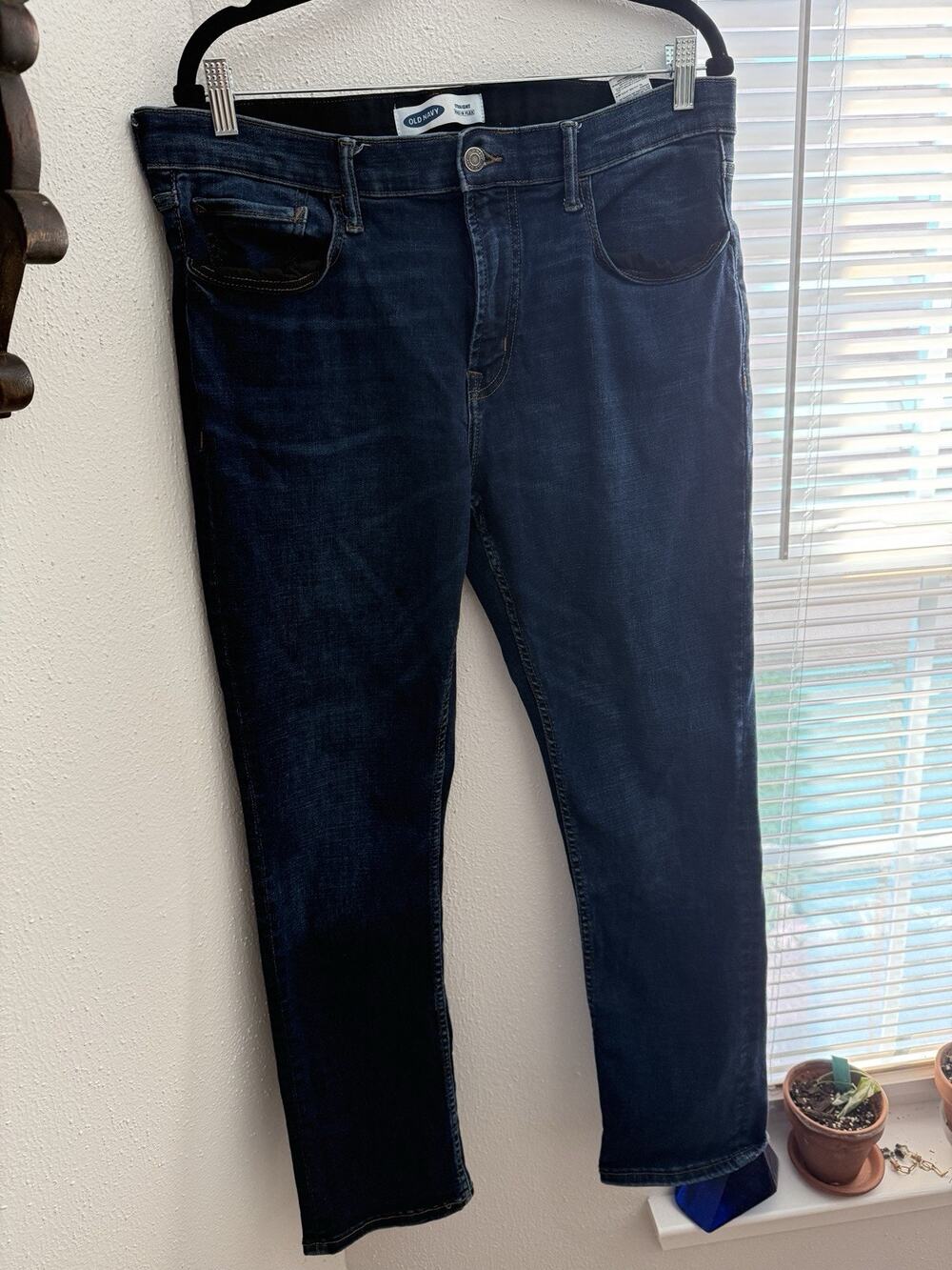 OLD NAVY Jeans Flex Men's Size 36 x 30 Dark Wash Straight Classic Preppy
